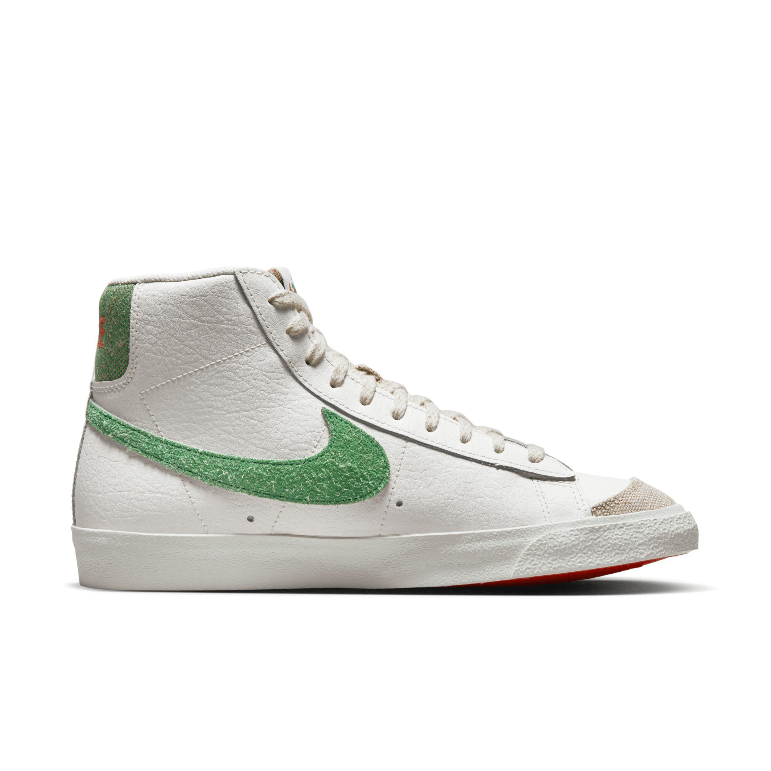 Nike Mens Blazer Mid 77 Vintage - Shoes Orange/Green/White Product Image