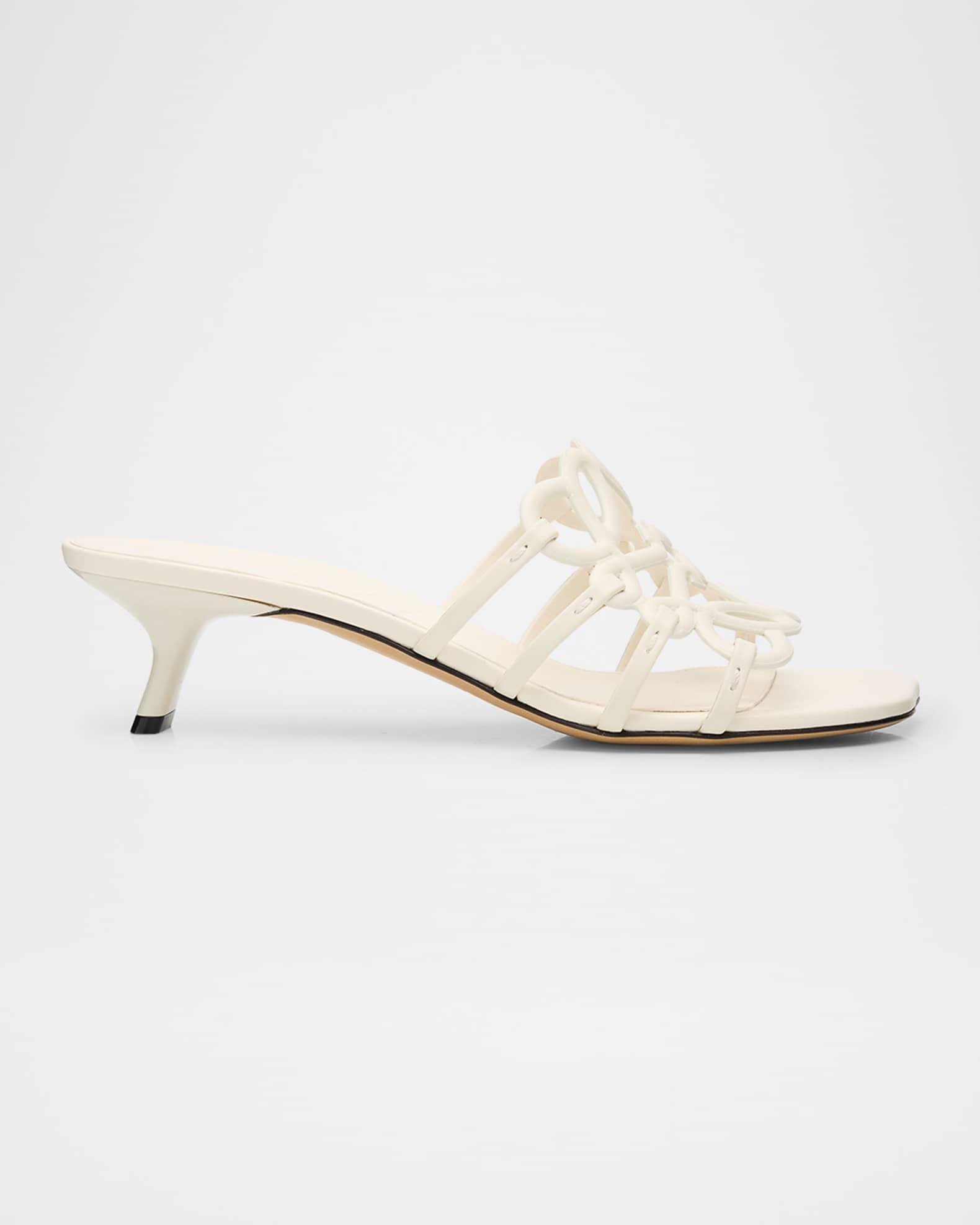 Petal Anagram Leather Caged Mule Sandals Product Image