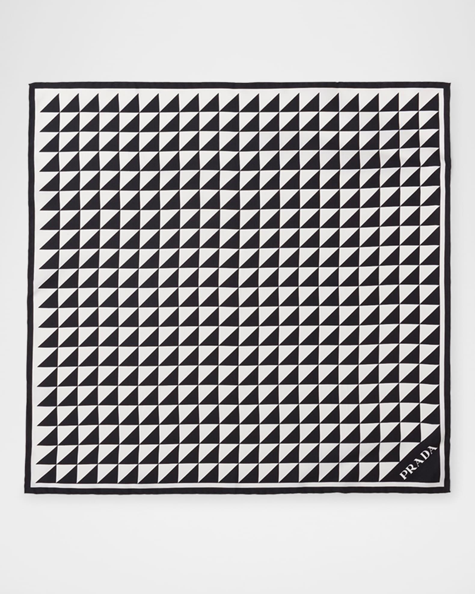 Triangle Line-Print Silk Scarf Product Image