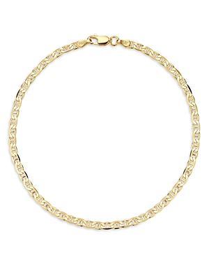 Milanesi And Co 18K Yellow Gold On Sterling Silver 3mm Mariner Link Chain Bracelet Product Image