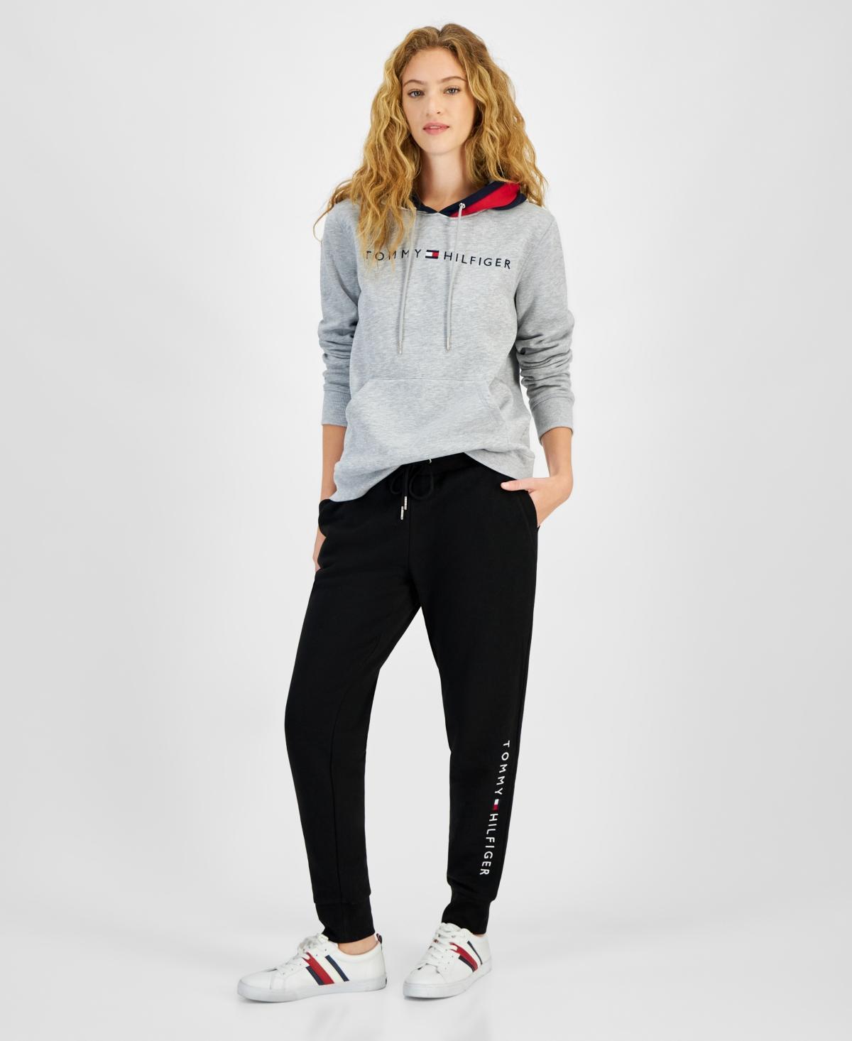 Tommy Hilfiger Womens Drawstring Logo Graphic Jogger Pants Product Image