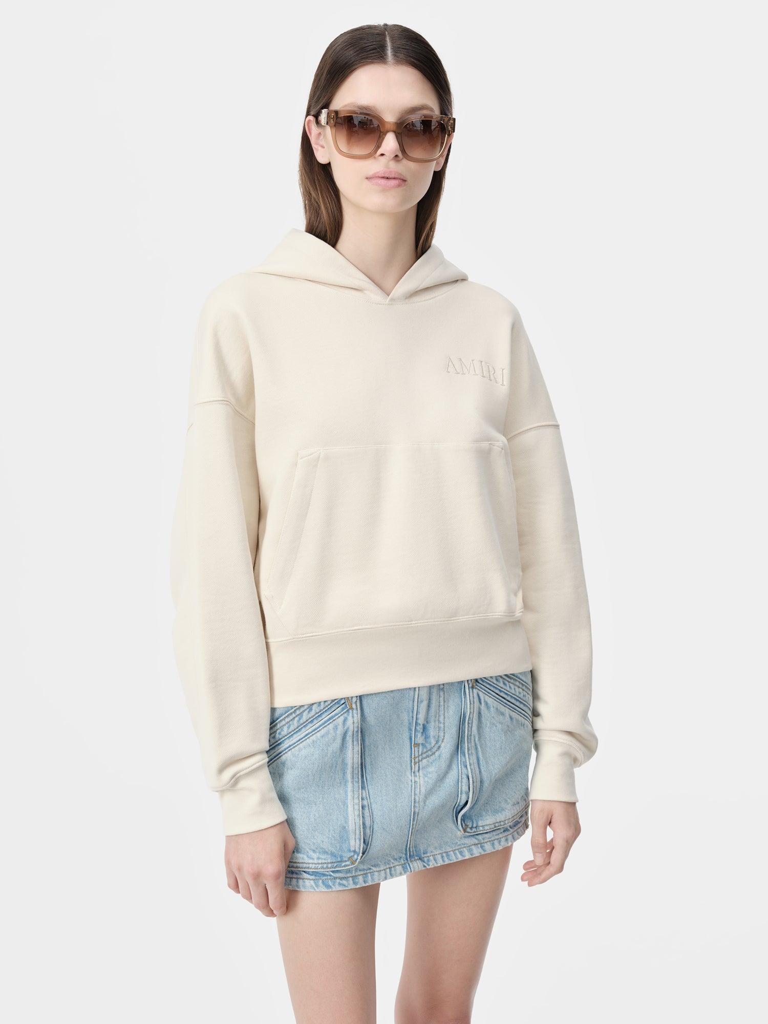 WOMEN - WOMEN'S AMIRI EMBROIDERED HOODIE - Alabaster Female Product Image