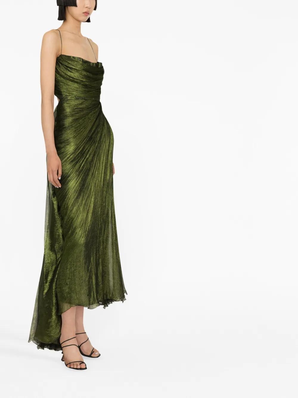 Siona draped silk dress Product Image