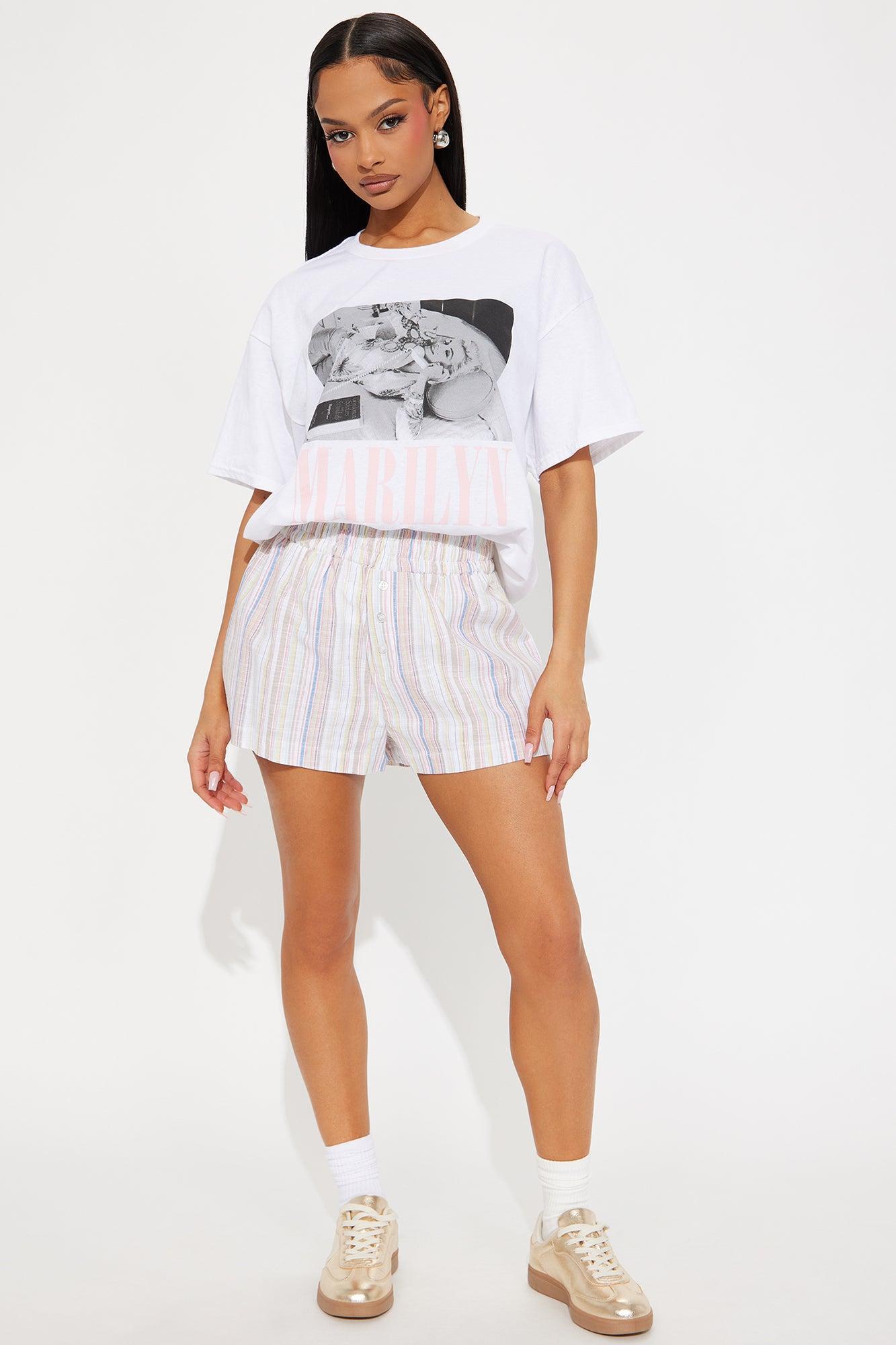Marilyn Monroe The One & Only Oversized Tee - White Product Image