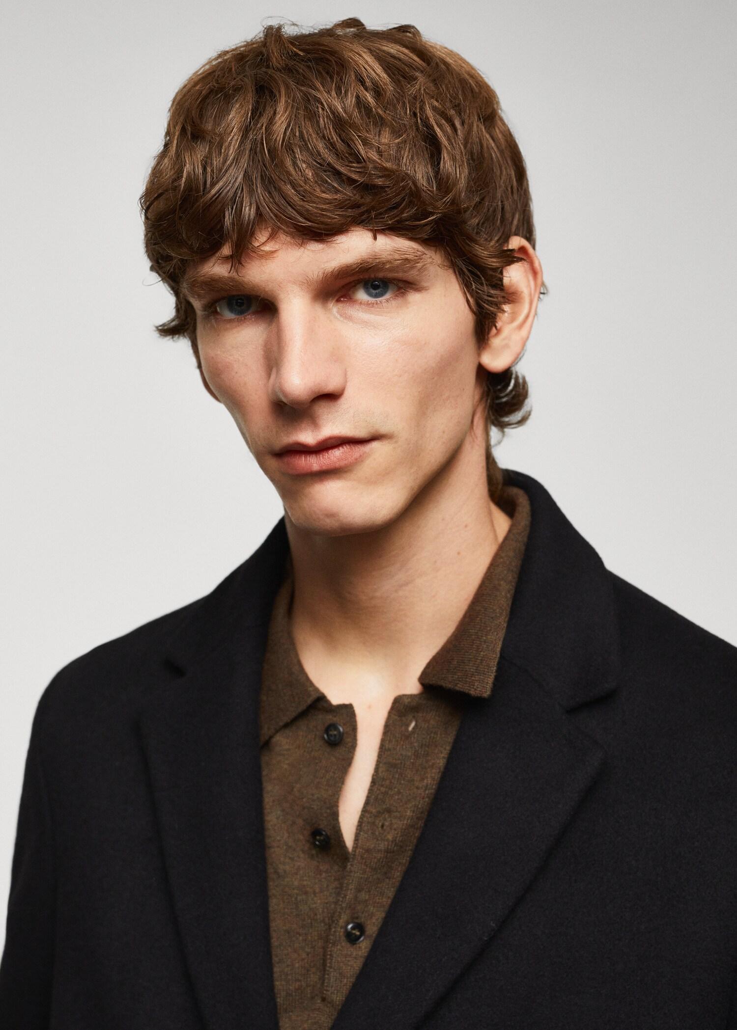 Recycled woollen coat - Men | MANGO USA Product Image