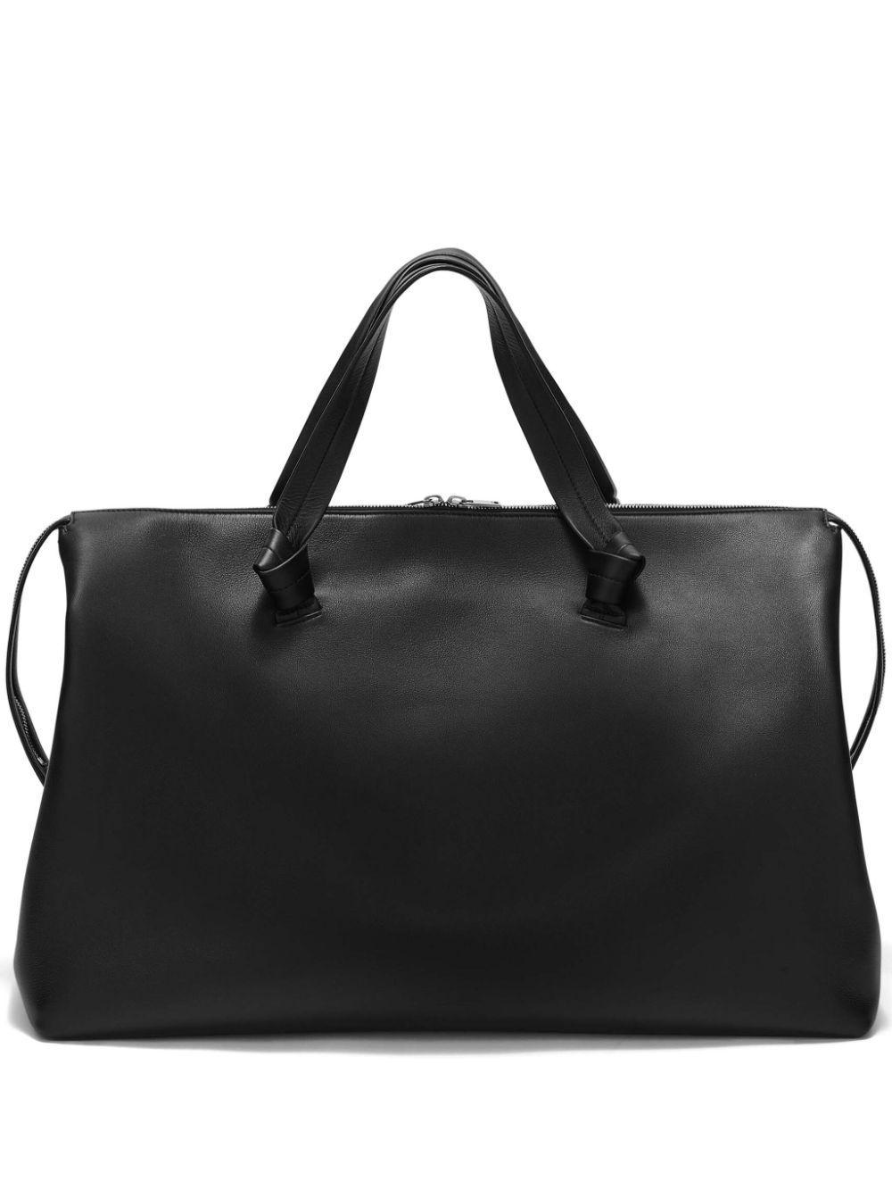 JIL SANDER Knot Leather Duffle Bag In Black Product Image