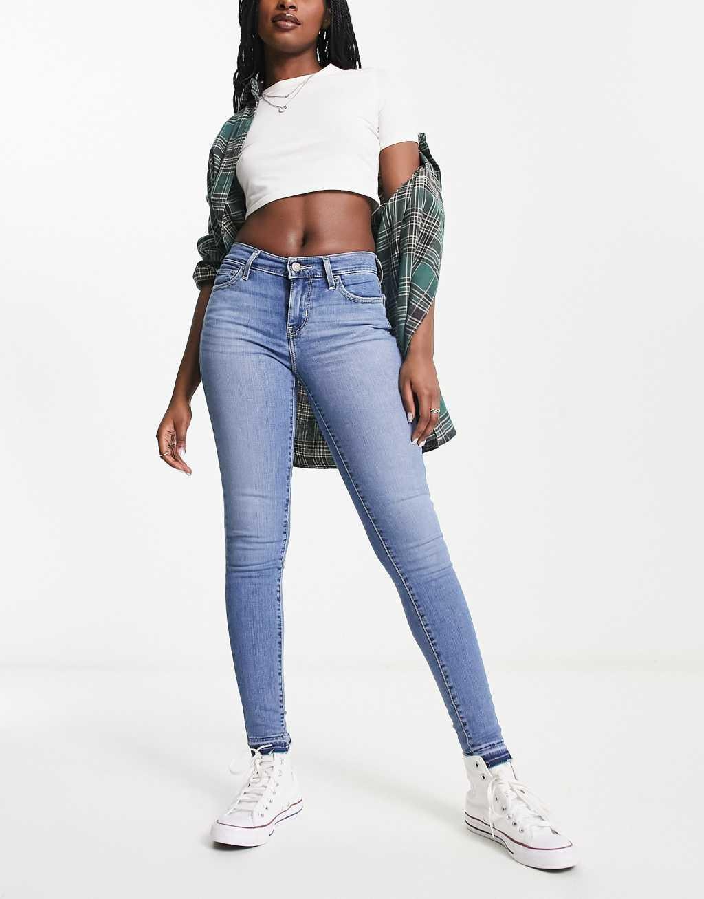 Levi's 710 super skinny jeans in light wash  Product Image