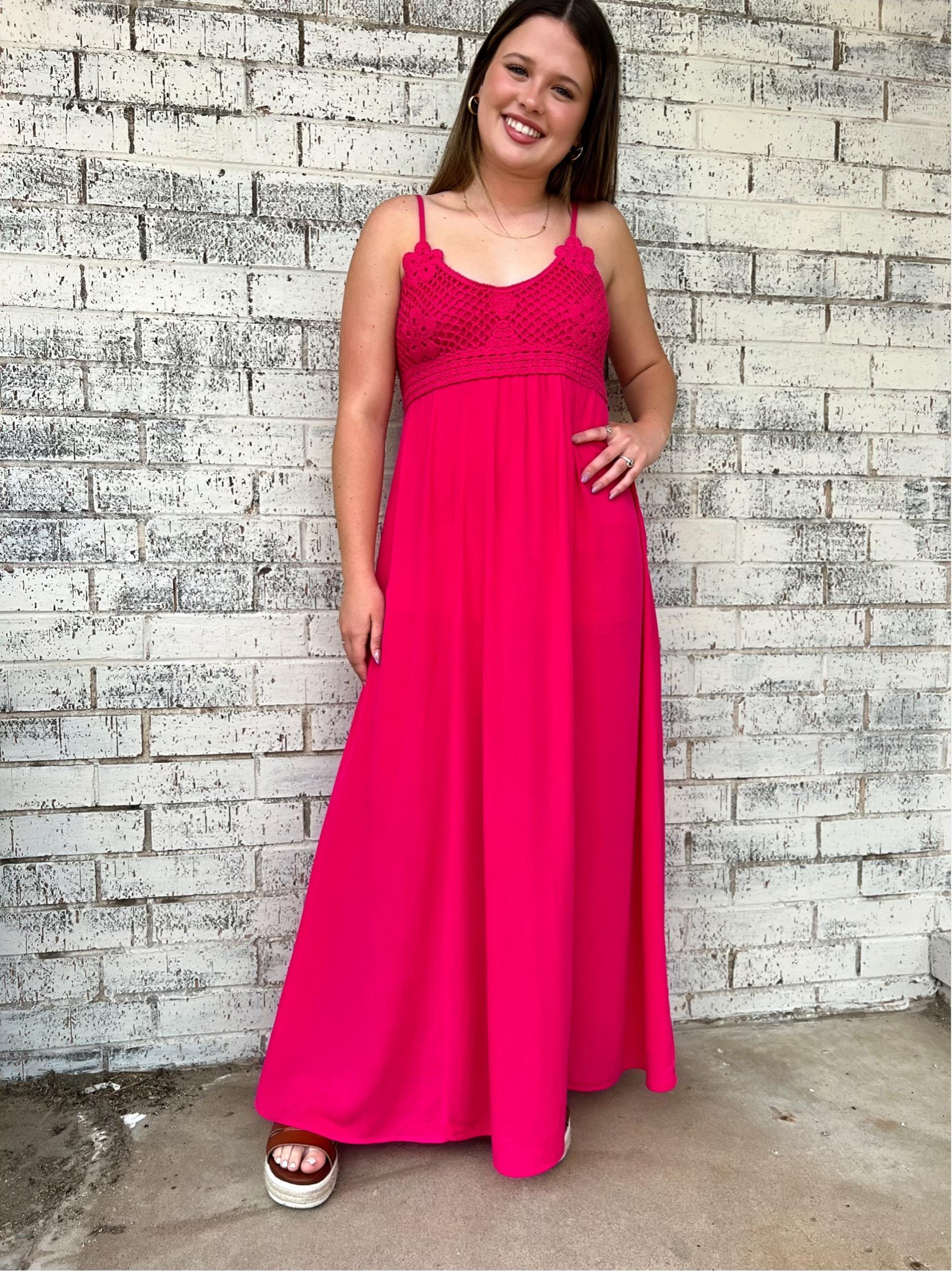 Don't Fuchsia Around With Me Maxi Dress Product Image