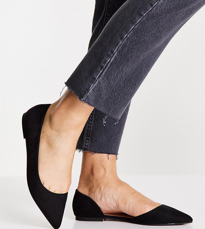 ASOS DESIGN Lake bow pointed ballet flats Product Image