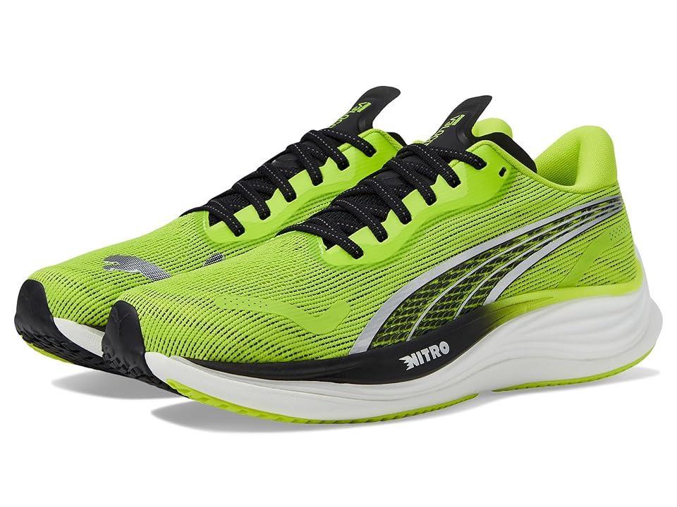 PUMA Mens Velocity Nitro 3 - Running Shoes Green/Black/Silver Product Image