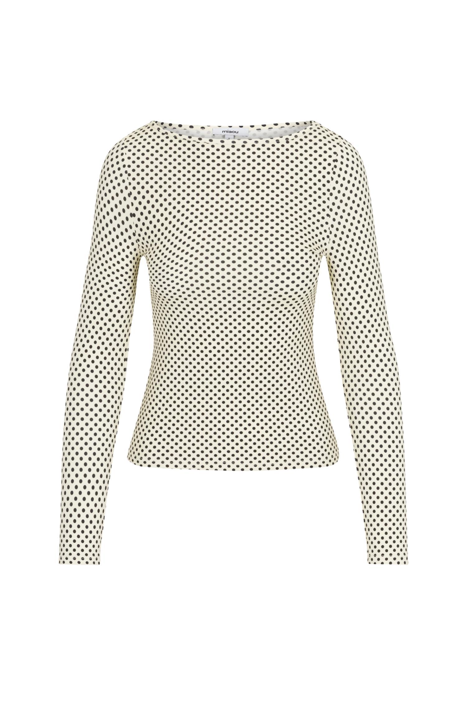 AMELIA TOP - BUTTER POLKA DOT Product Image