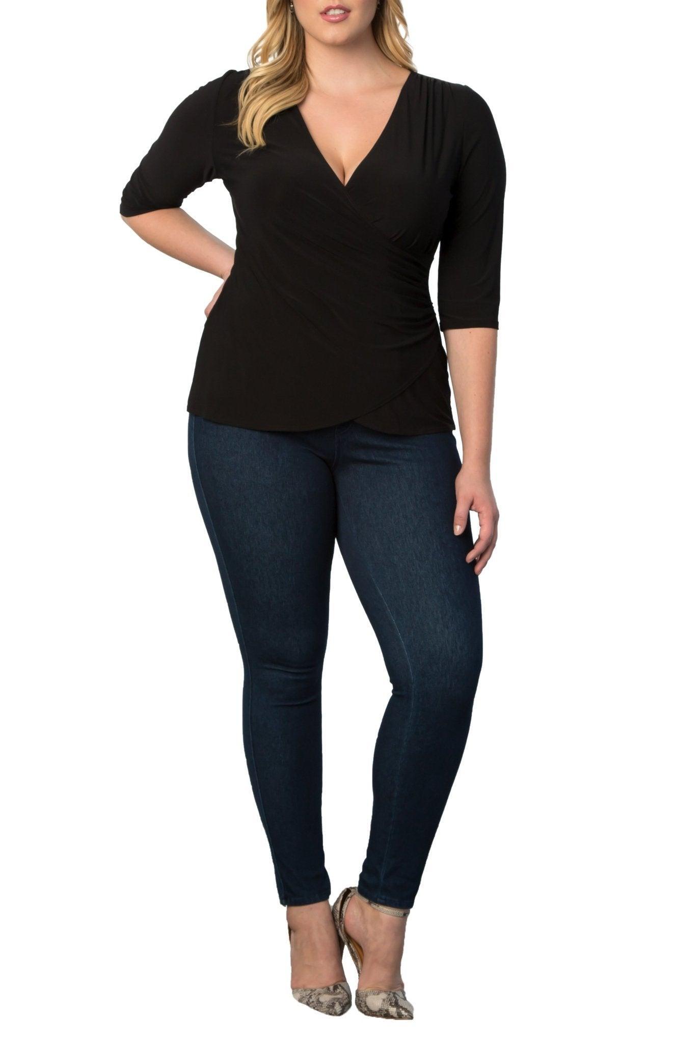 Femme Fatale Faux Wrap Top - Plus Product Image