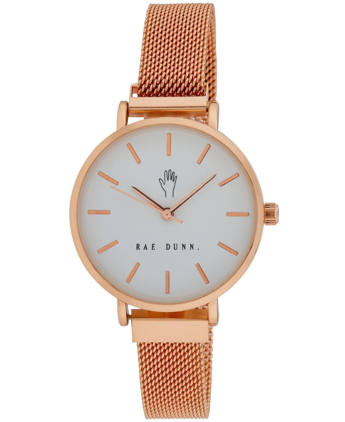 Rae Dunn Womens Robin Rose Gold-Tone Alloy Mesh Bracelet Watch 33mm Product Image