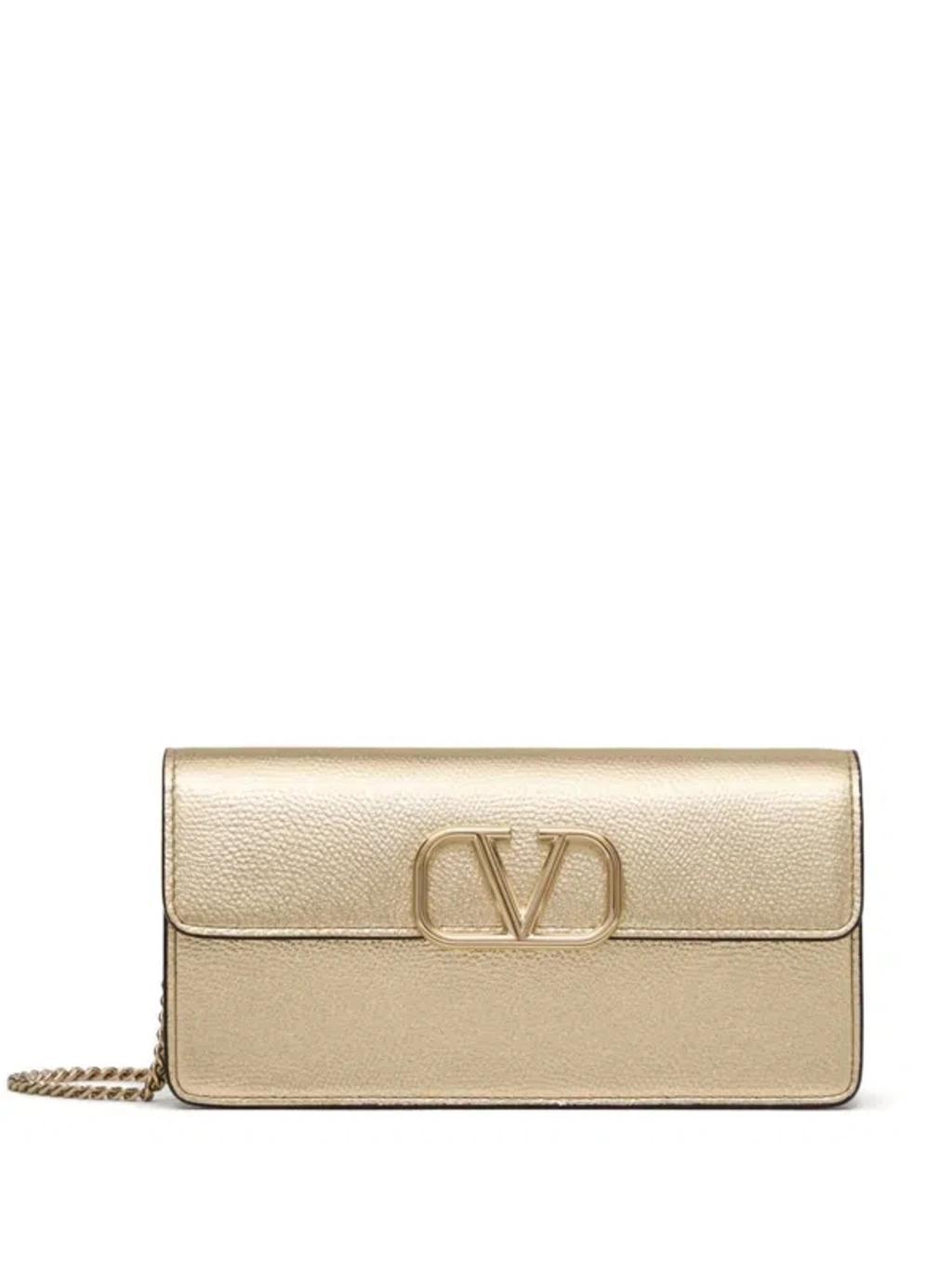 VALENTINO GARAVANI Women's Vlogo Signature Wallet W/strap In Platino Product Image