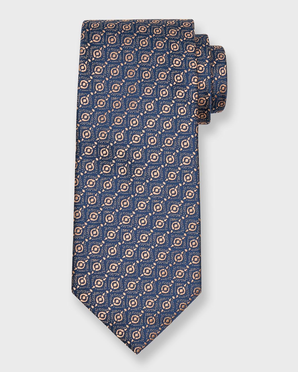 Mens Woven Geometric Silk Tie Product Image