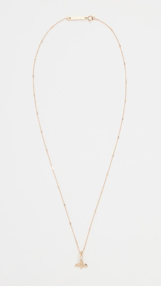 Zoe Chicco 14k Gold Tiny Gold Bee Charm Necklace | Shopbop Product Image