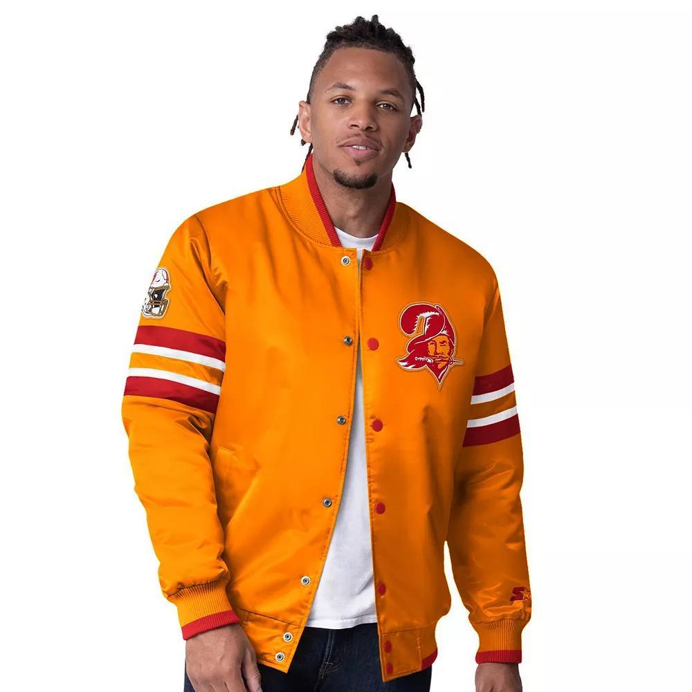 Men's Starter Light Blue Houston Oilers Gridiron Classics Vintage Logo Scout I Full-Snap Varsity Jacket,  Product Image