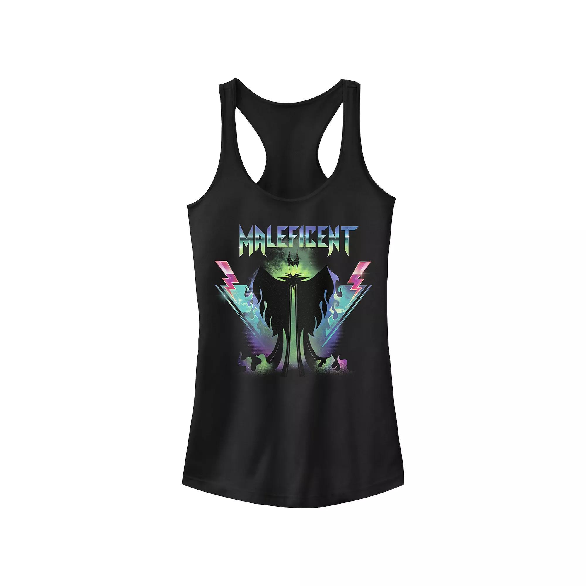 Disney Villains Sleeping Beauty Maleficent Rock Poster Juniors' Racerback Tank Top, Girl's, Size: XXL, Black Product Image