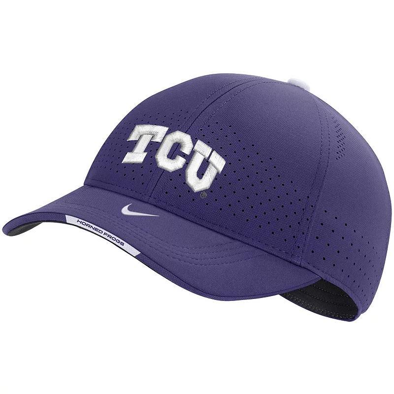 Men's Nike Purple TCU Horned Frogs 2022 Sideline Classic99 Swoosh Performance Flex Hat Product Image