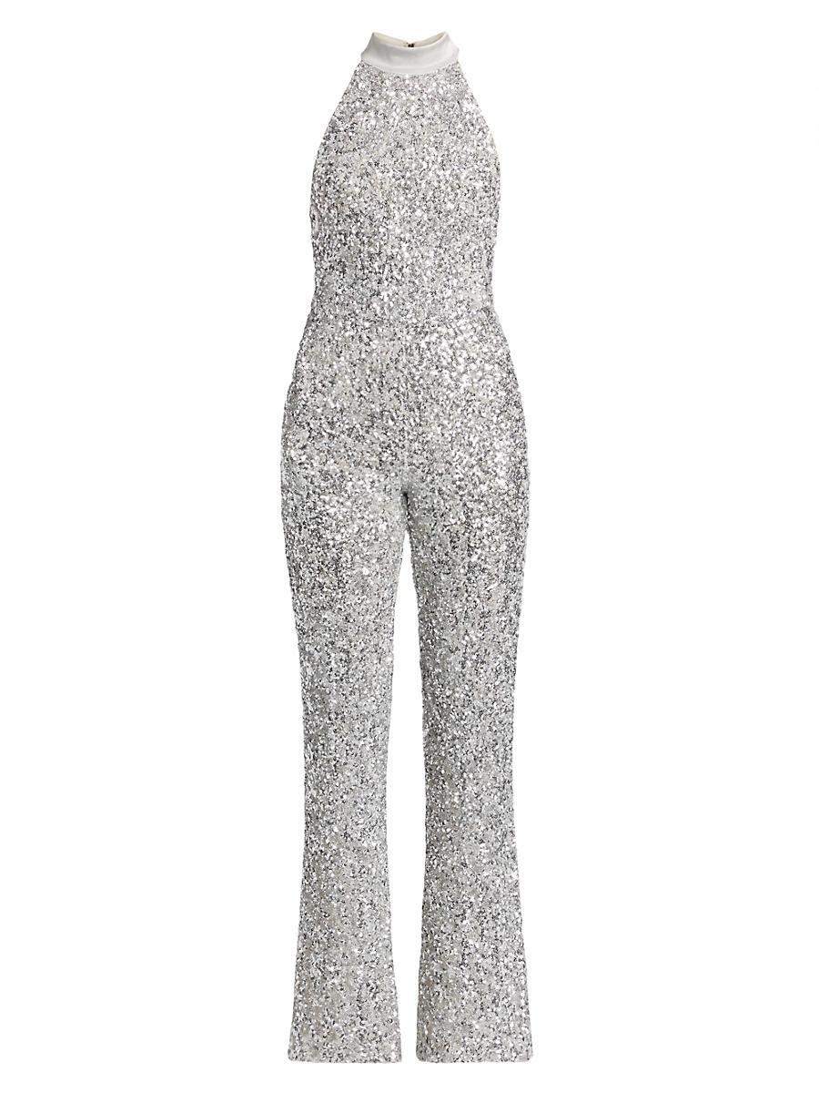 Womens Cataline Sequin Wide-Leg Jumpsuit Product Image