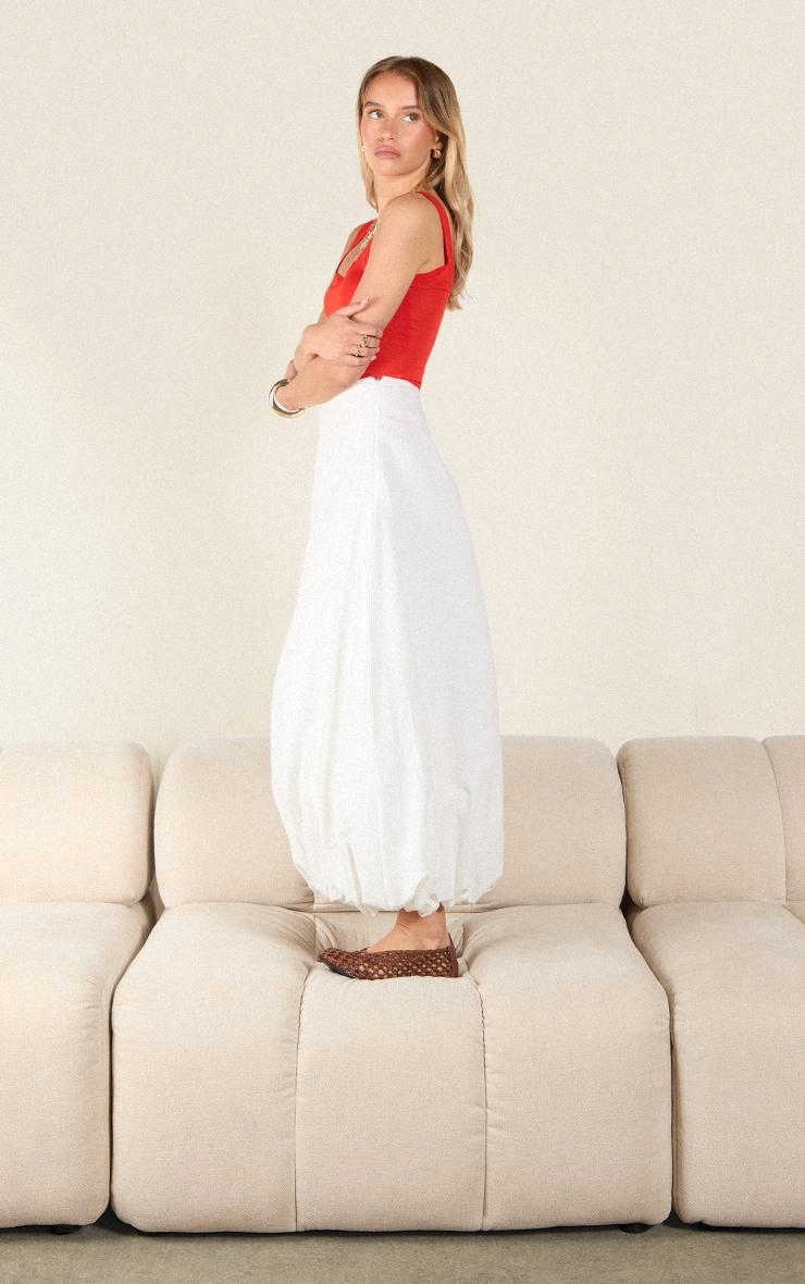  Red Sheer Soft Touch Scoop Neck Long Vest Top Product Image