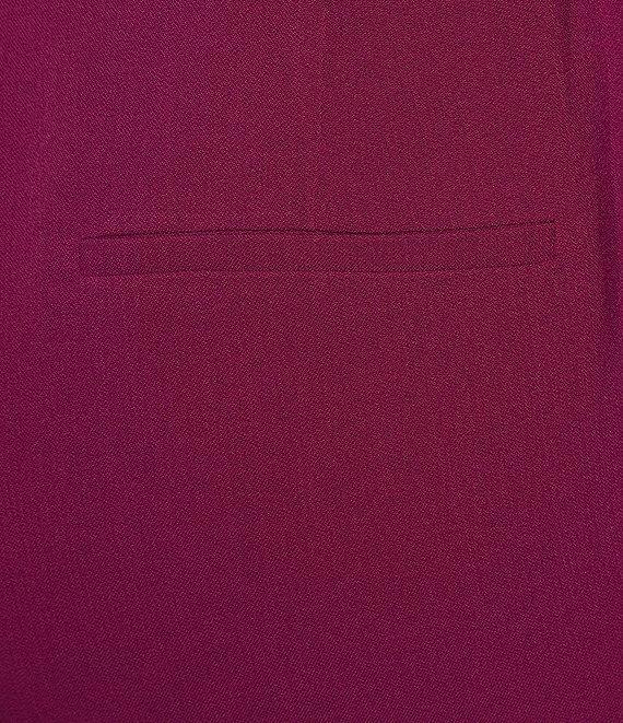 Kasper Plus Size Stretch Crepe Fly Front Slim Leg Coordinating Pants Product Image