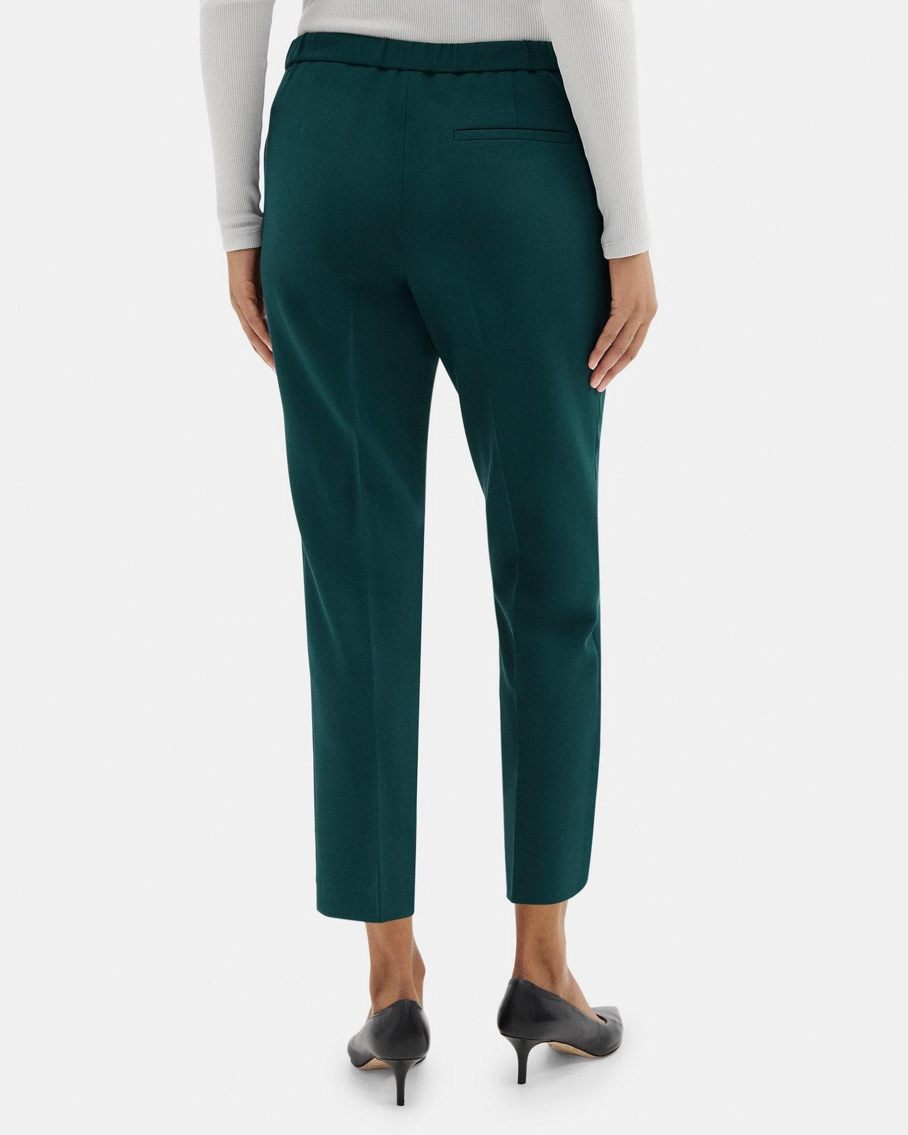 Cropped Slim Pull-On Pant in Crepe Product Image