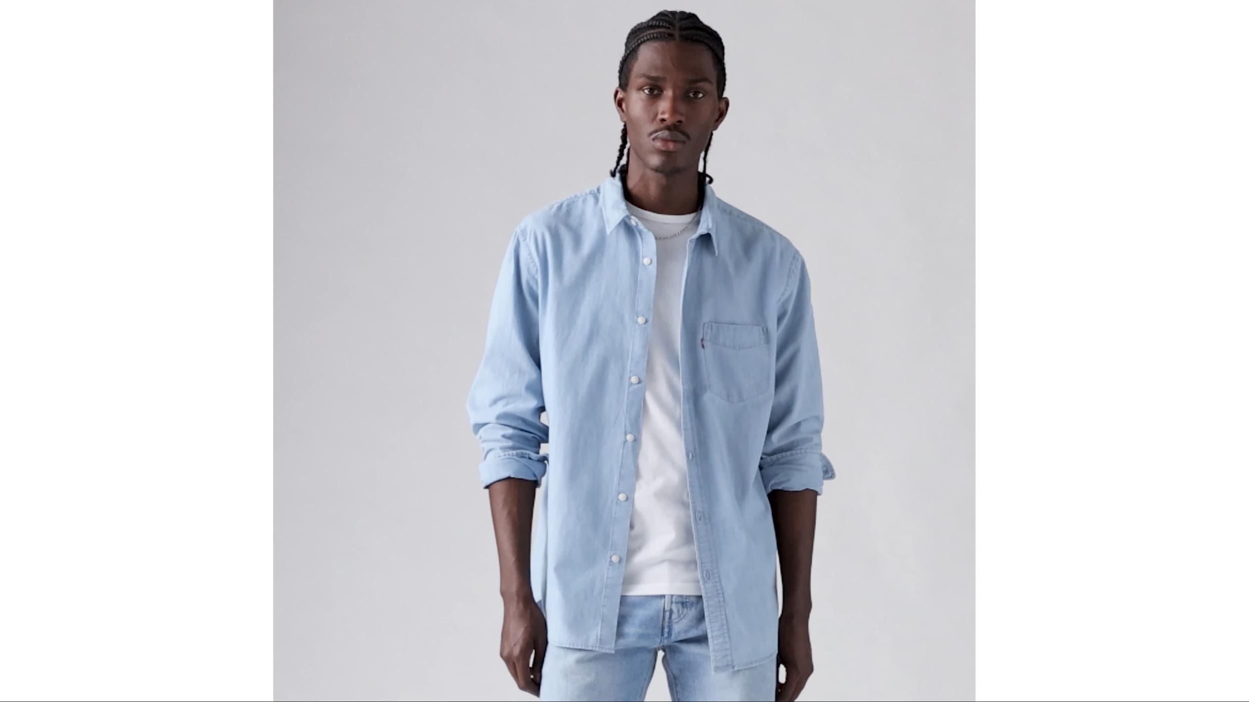 Sunset One Pocket Cotton Linen Standard Fit Shirt Product Image