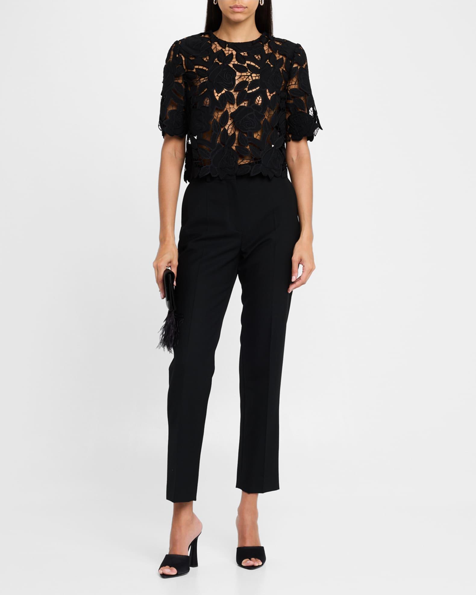 Guipure Lace Short-Sleeve Top Product Image