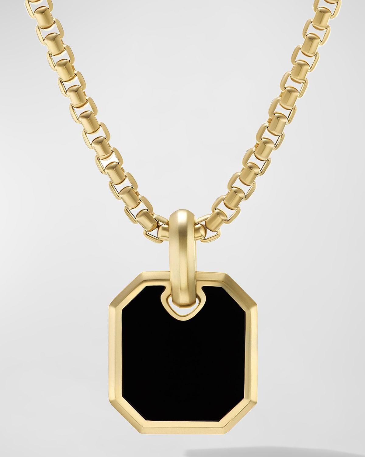 Men's Roman Pendant with Gemstone in 18K Gold Product Image