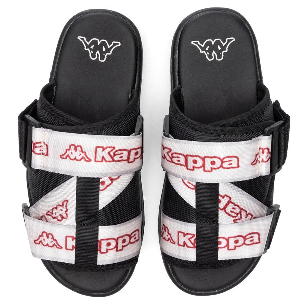 Logo Tape Kalpi Sandals - Black/Light Pink Male Product Image