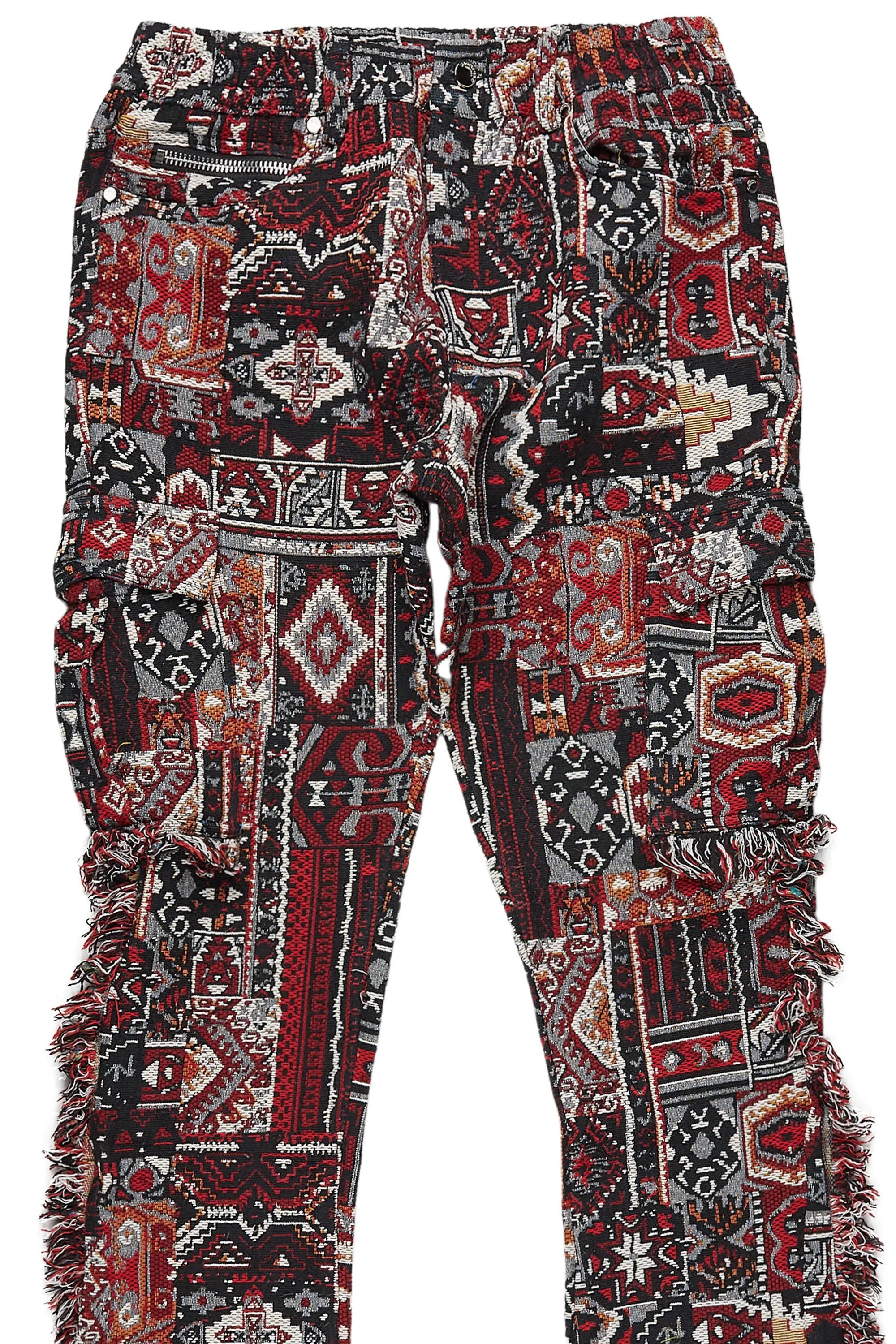 Ayami Black/Multi Slim Tapestry Flare Pants Male Product Image