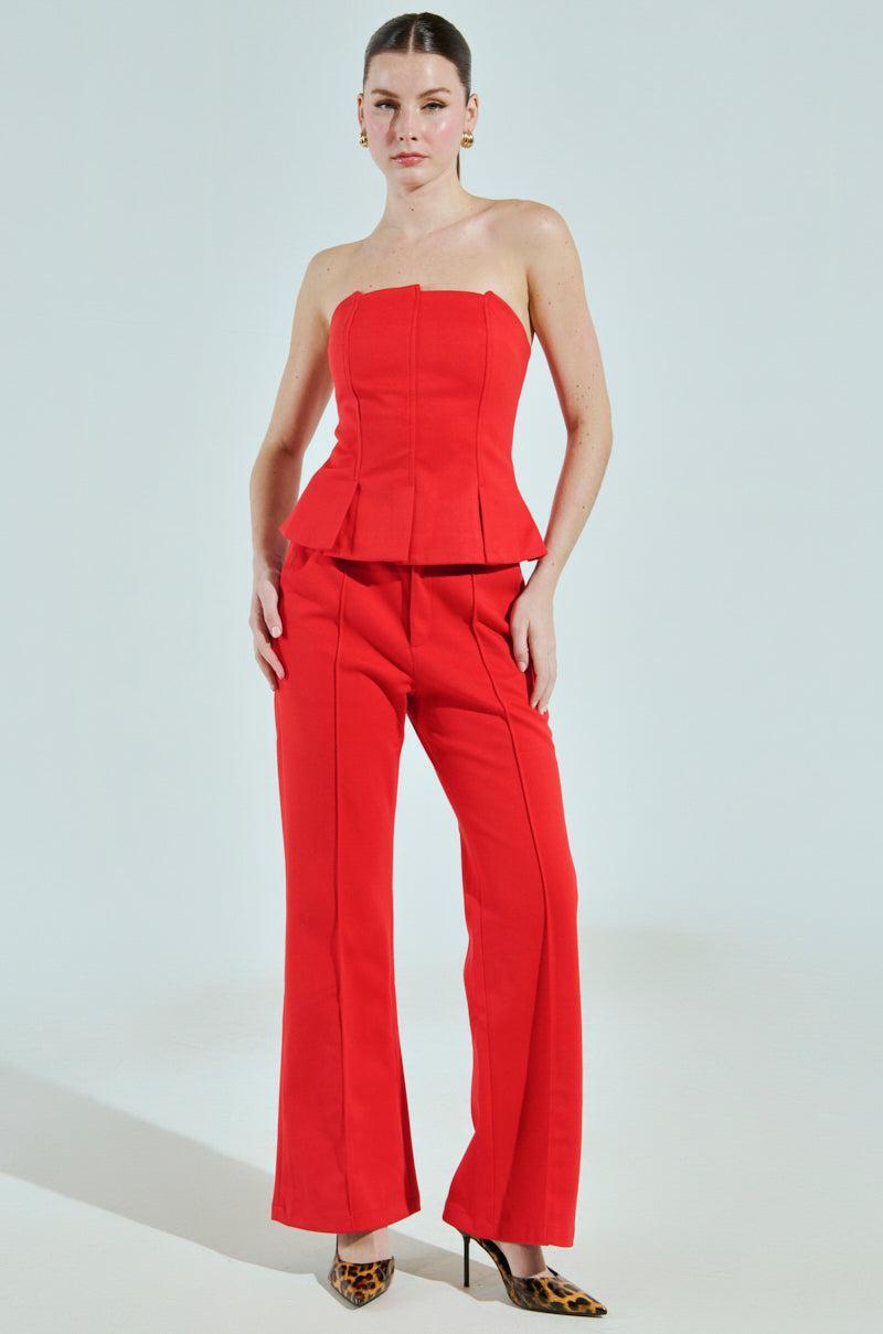 BUSINESS CASUAL TROUSER IN RED Product Image