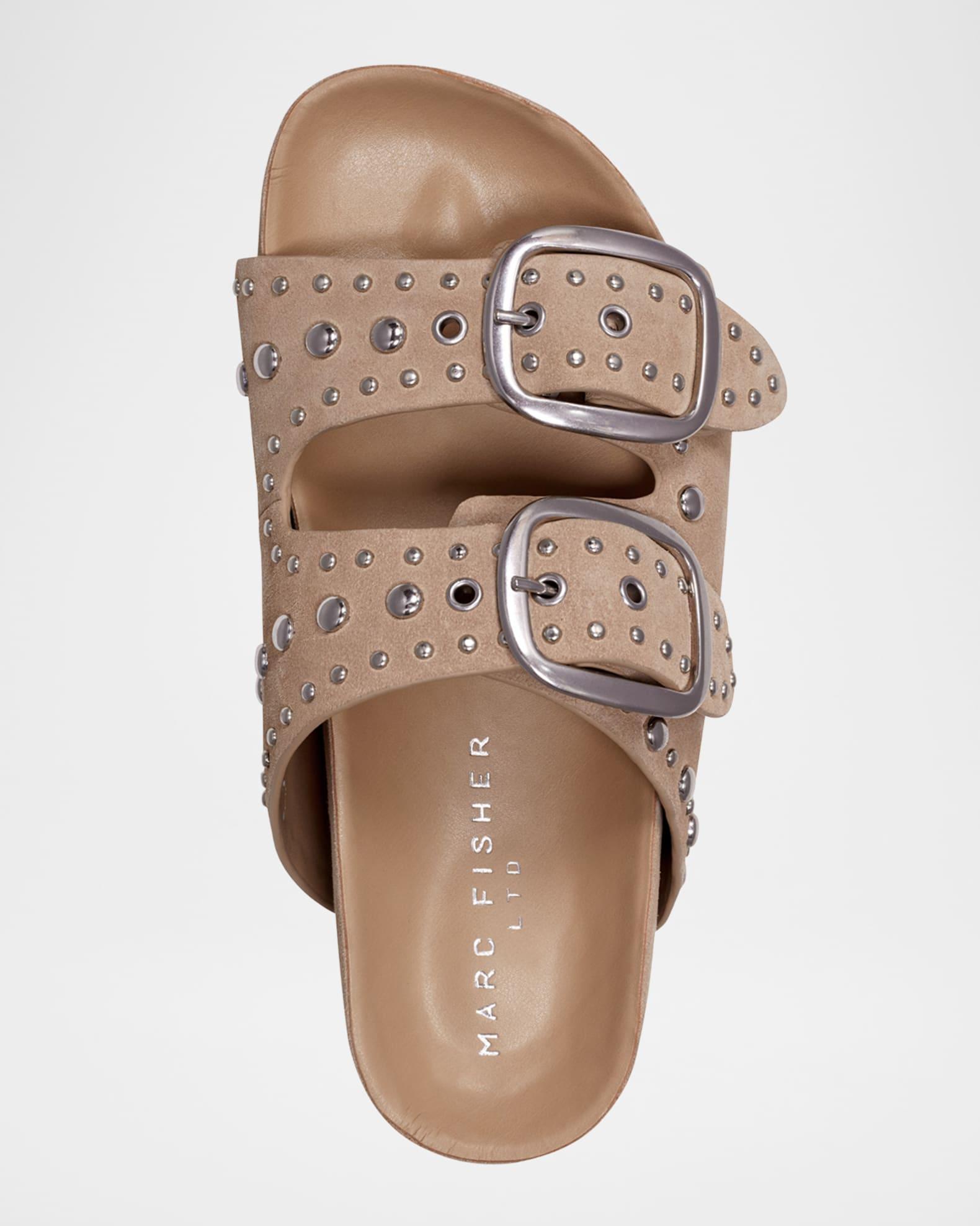 Sayge Studded Suede Sandals Product Image