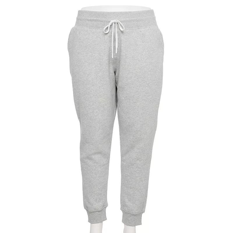Plus Size Tek Gear Ultrasoft Fleece Jogger Pants, Womens Dark Frost Grey Product Image