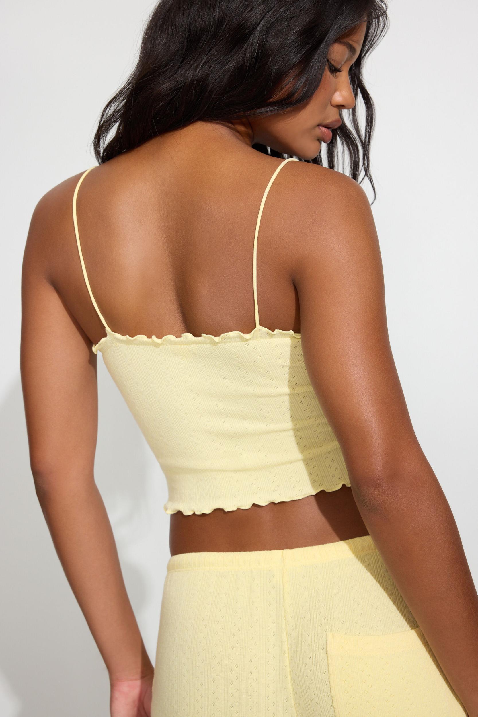 Pointelle Lettuce Edge Cami Top Product Image