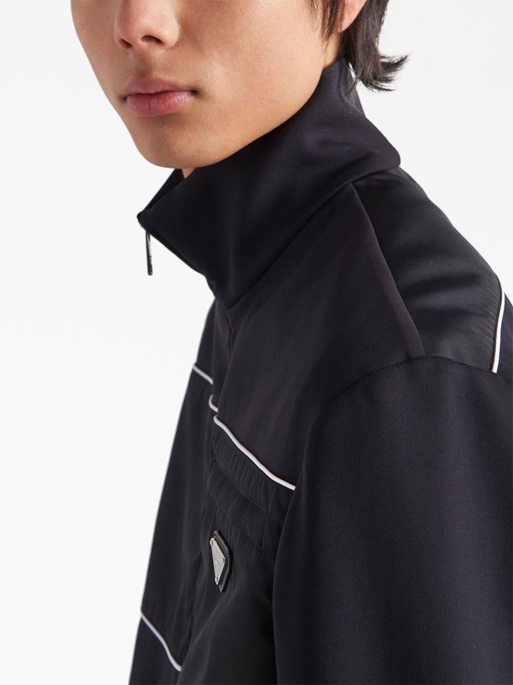 Re-Nylon panelled zip-up jacket Product Image