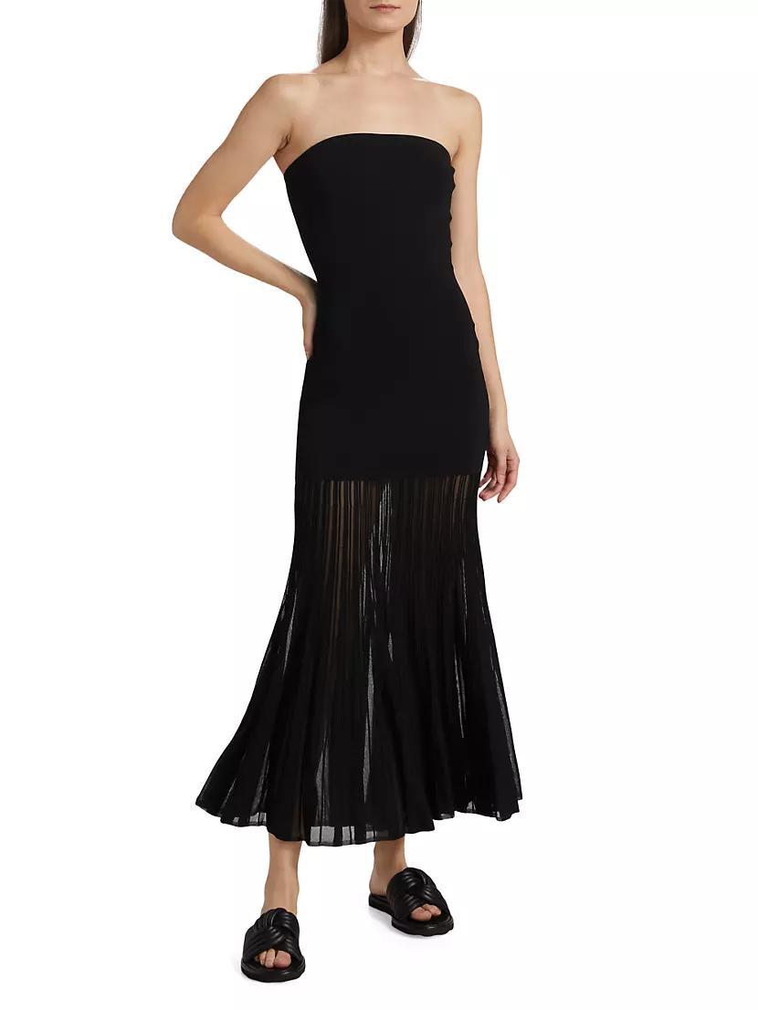 Semi-Sheer Strapless Maxi Dress Product Image