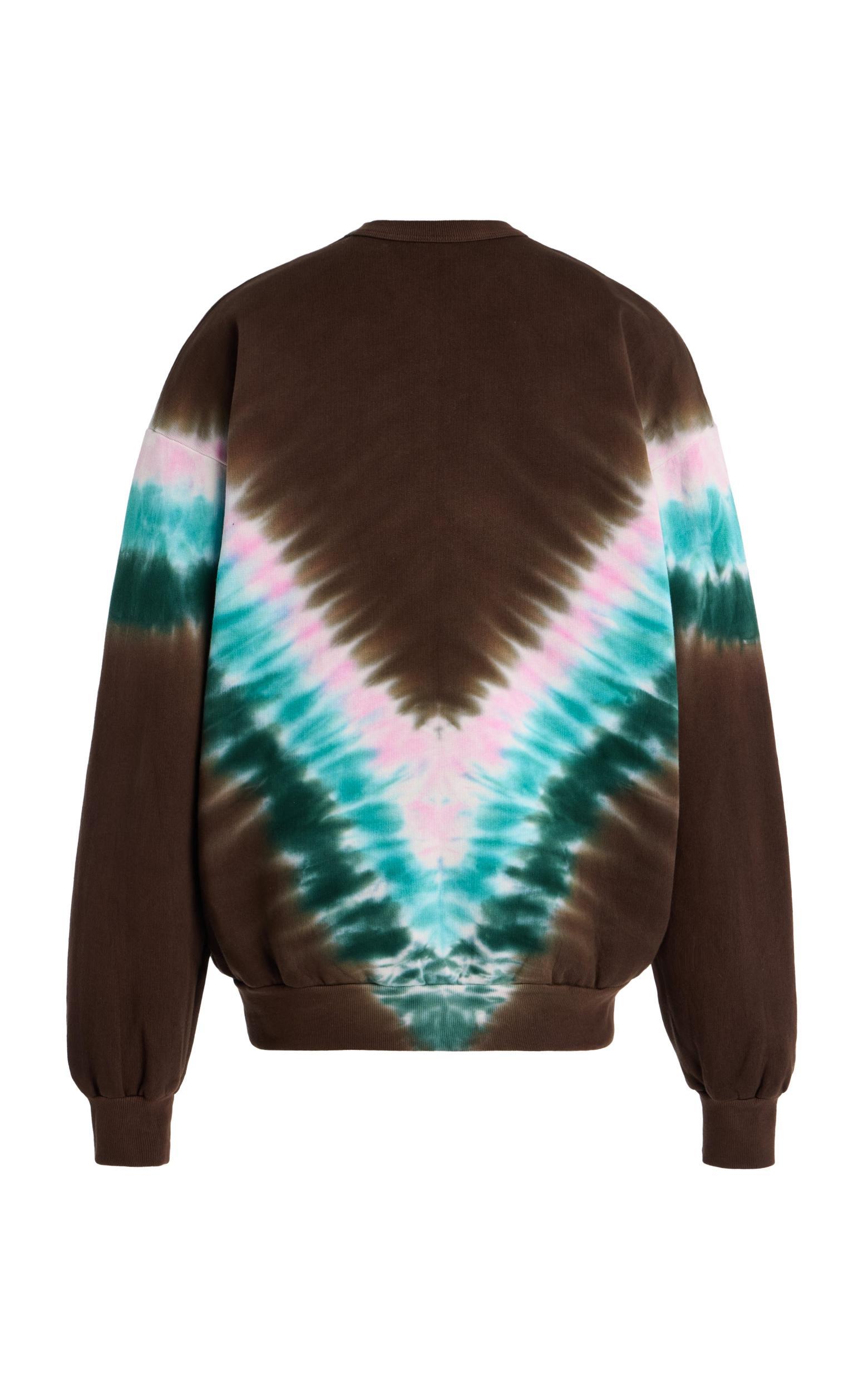 Tie Dye Mushroom Print Radarte Sweatshirt Product Image