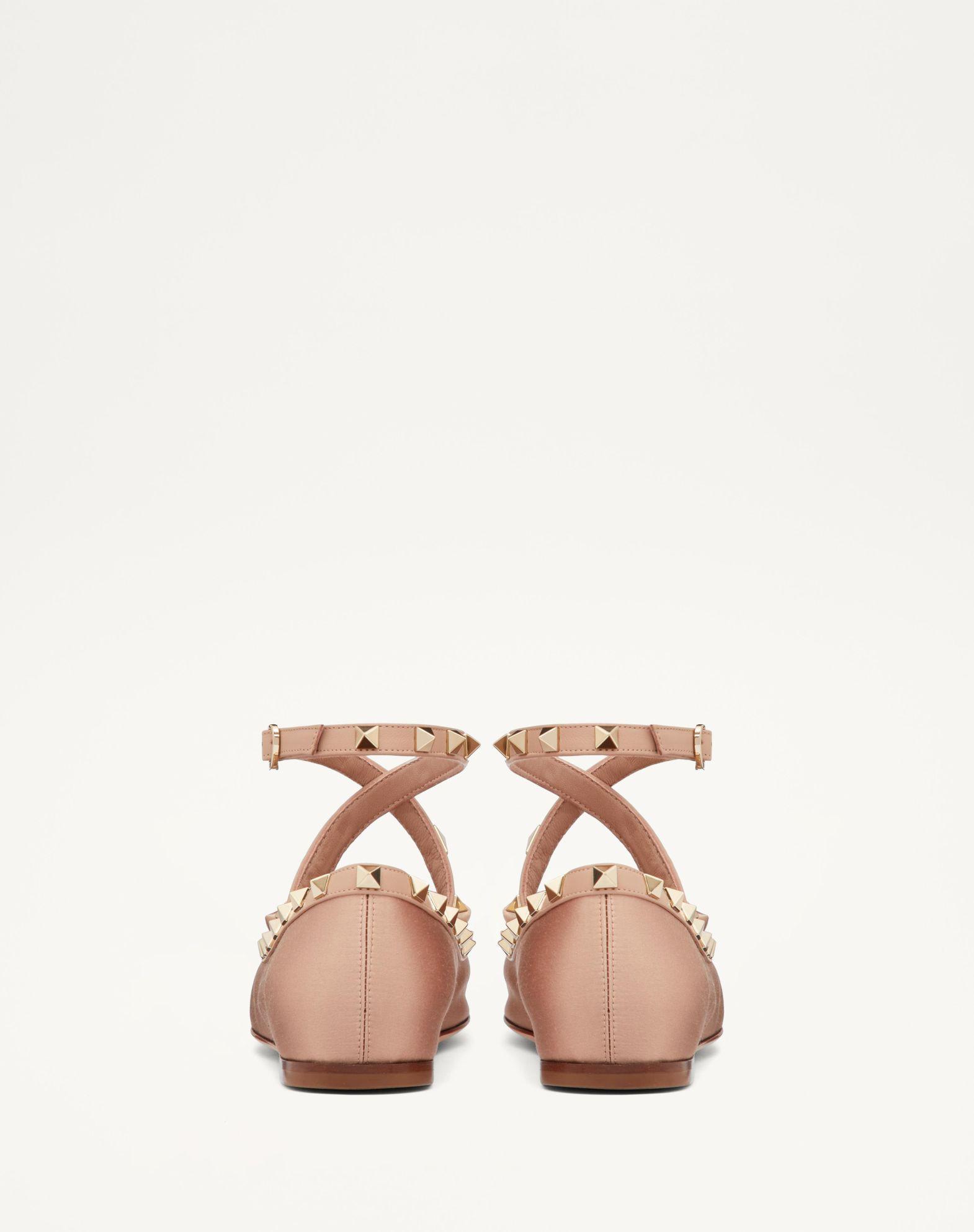 Rockstud Satin Ballerina Product Image