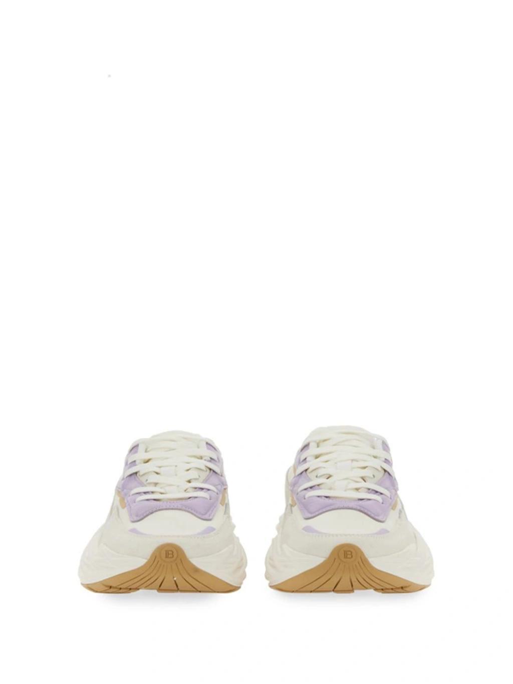 BALMAIN Sneakers In Neutrals/purple Product Image