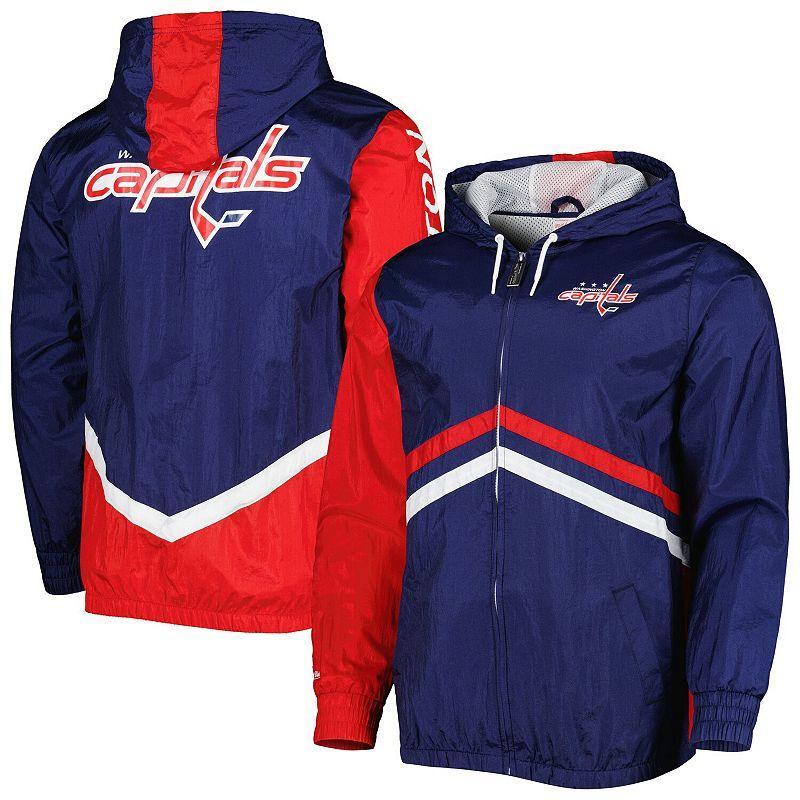 Mens Mitchell & Ness Washington Capitals Undeniable Full-Zip Windbreaker Blue Product Image