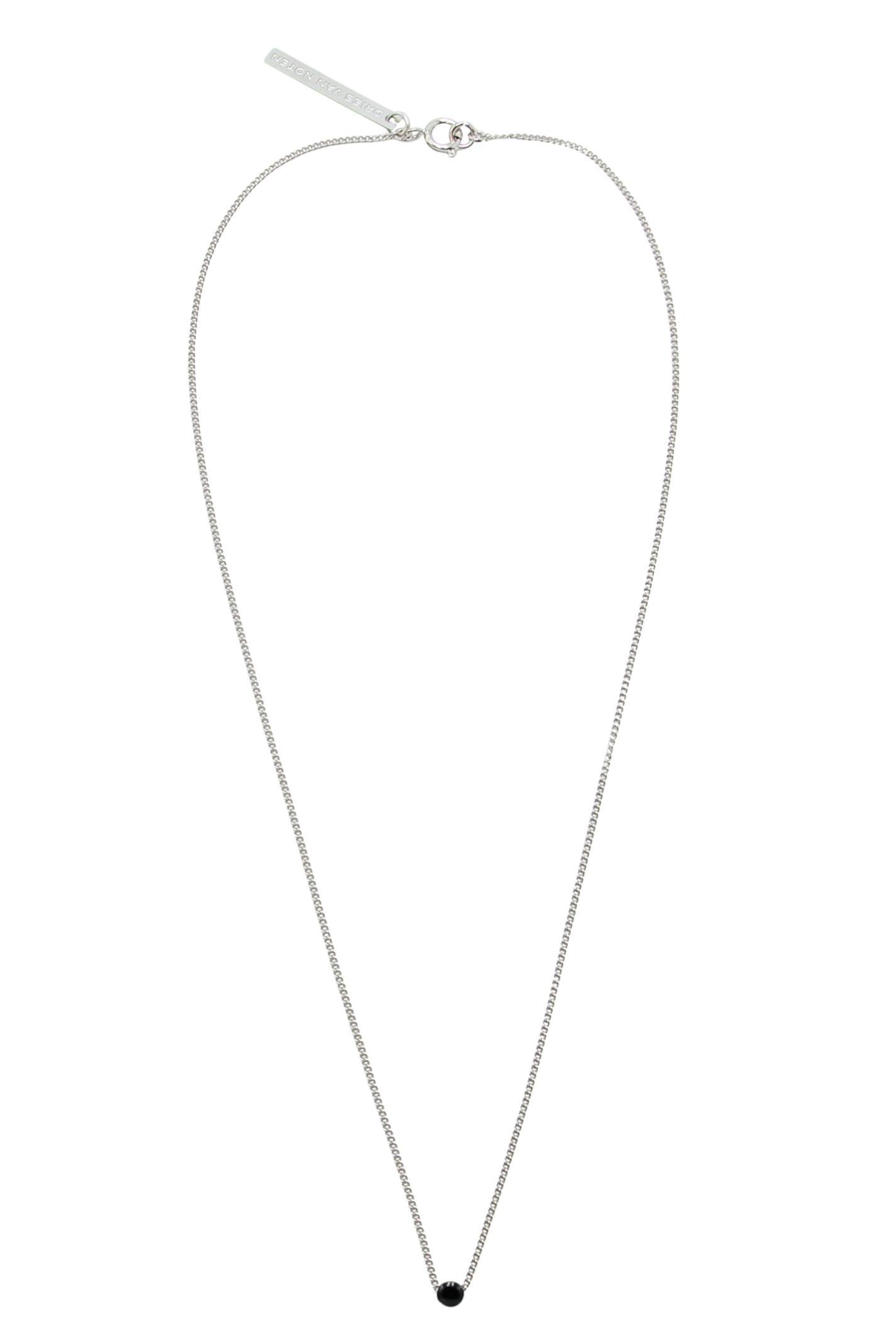 DRIES VAN NOTEN Brass Necklace In Silver Product Image