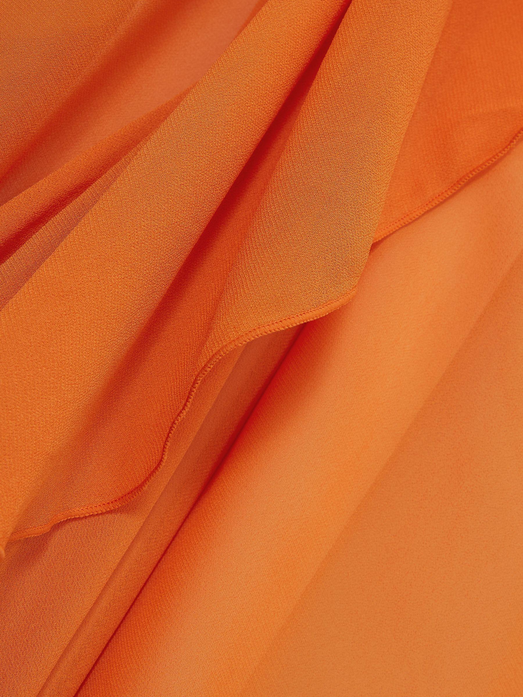 Ruffle Detail Maxi Dress in Orange Product Image