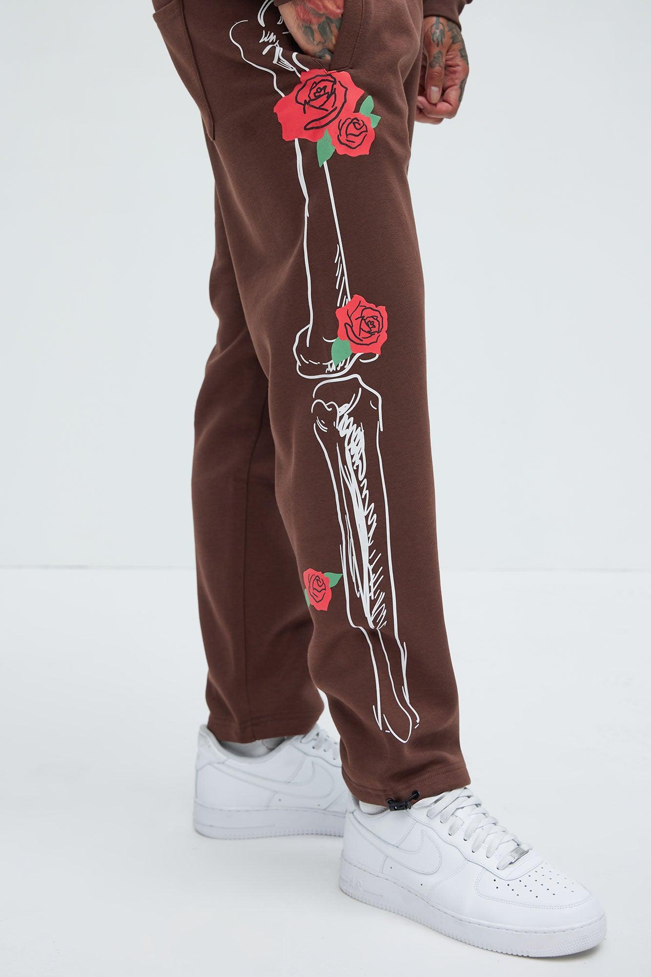 Give Me My Flowers Jogger - Brown Product Image