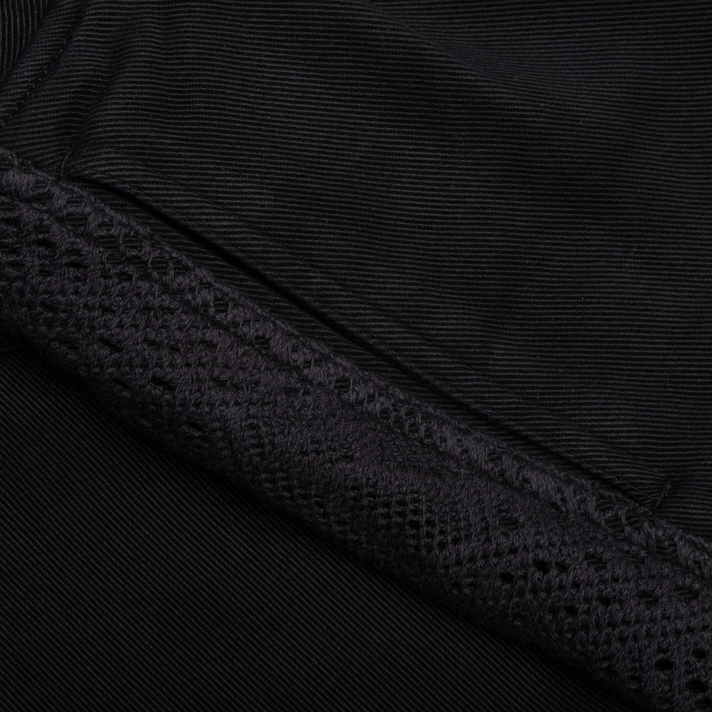 Knitted Panel Shorts - Black Male Product Image