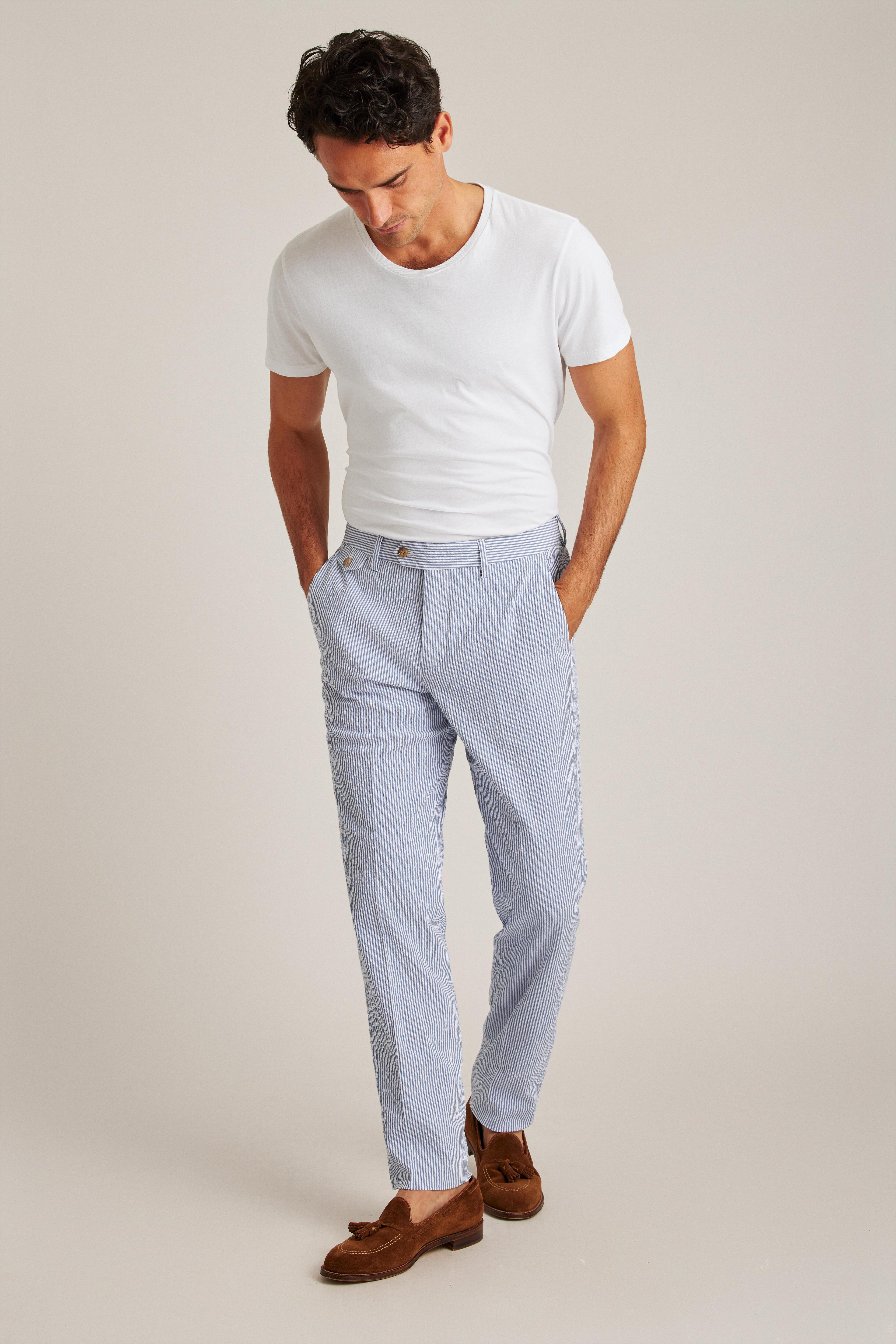 Italian Stretch Seersucker Suit Pant Product Image