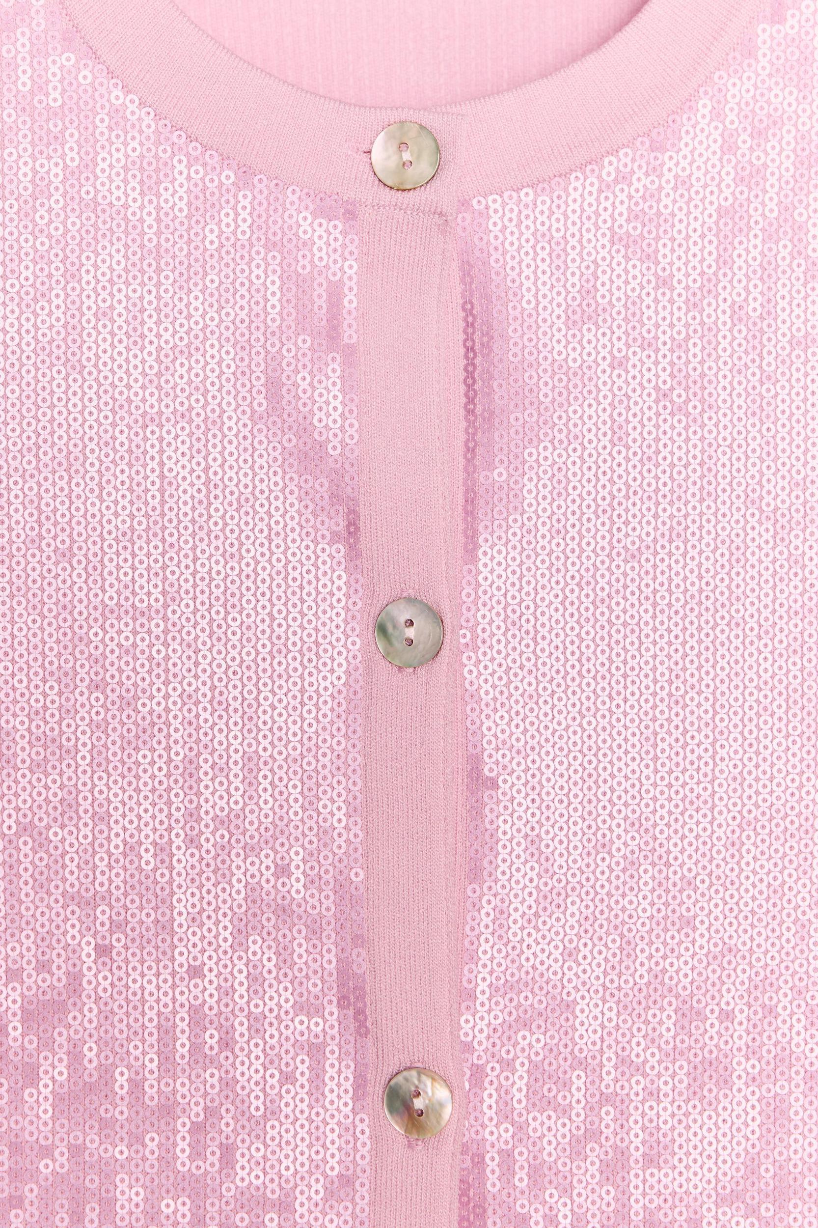 KNIT CARDIGAN WITH SEQUINS Product Image