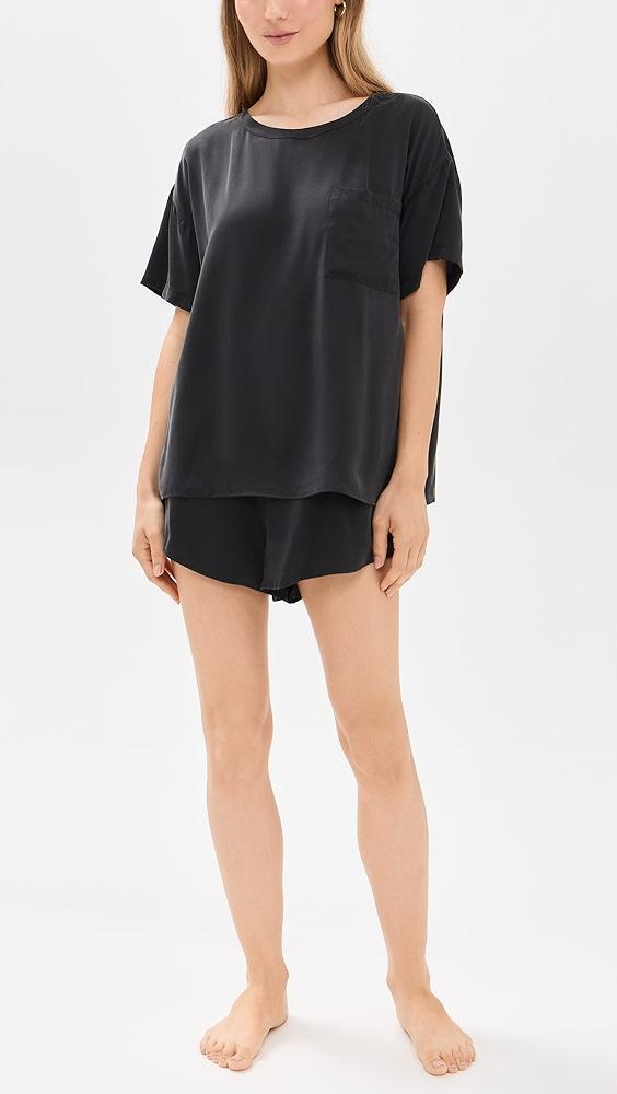 Lunya Washable Silk Tee Short Set | Shopbop Product Image