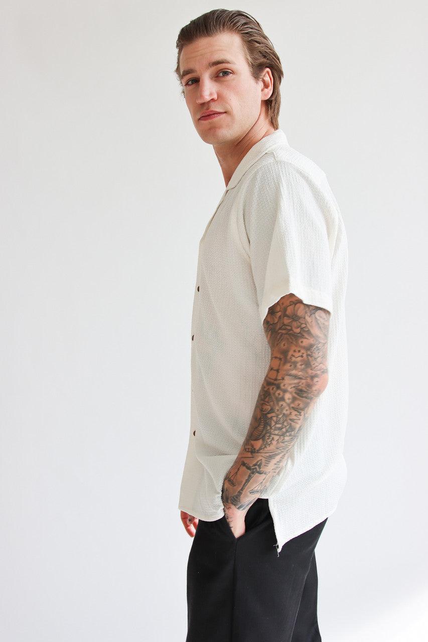 Lightweight Textured Button Up Shirt Product Image